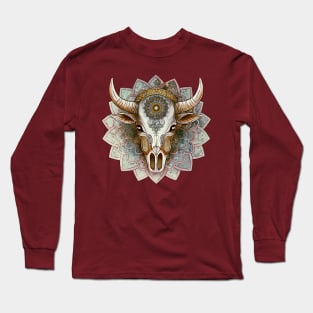 Cow skull mandala Long Sleeve T-Shirt